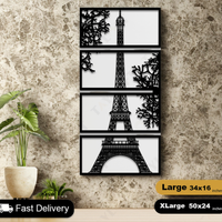 Eiffel Tower Wooden Panels For Wall Decor