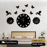 Islamic Wooden Clock Allah Muhammad For Wall Decor