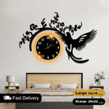 Eagle Wooden Clock For Wall Decor