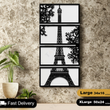 Eiffel Tower Wooden Panels For Wall Decor