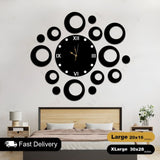 Circle Shaped Wooden Clock For Wall Decor