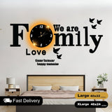Family Wooden Clock For Wall Decor