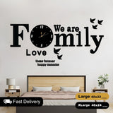 Family Wooden Clock For Wall Decor