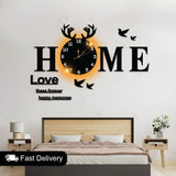 Our Sweet Home Wooden Clock For Wall Decor