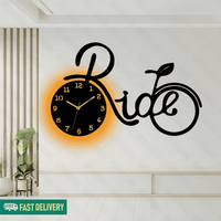 Ride Wooden Clock For Wall Decor